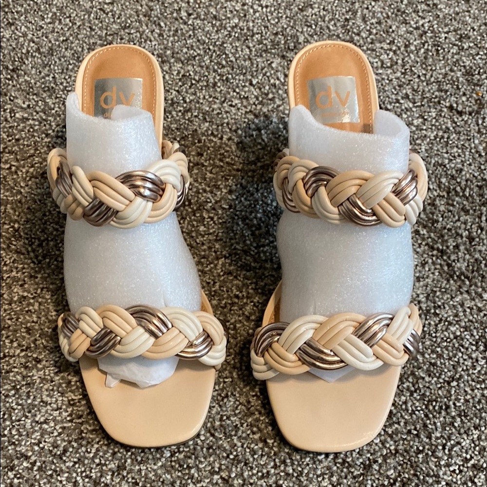 Brand New! DV by Dolce Vita Women's Braided Sandals - Cream and Tan